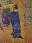 Jane Avril leaves the Moulin Rouge by Henri De Toulouse-Lautrec
