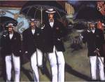 Jeff Williams - Raining Day in Paris Size 32x27 by Jeff Williams