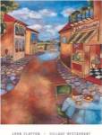 John Clayton - Village Restaurant Size 13x19 by John Clayton