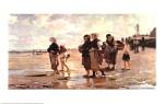 John Singer Sargent - Oyster Gatherers of Cancale Size 25x16 by John Singer Sargent