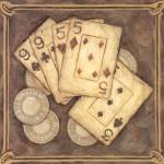 Judy Kaufman - Poker - Nines and Fives Size 8x8 by Judy Kaufman