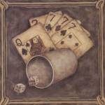 Judy Kaufman - Poker - Sevens Size 8x8 by Judy Kaufman