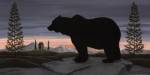 Kathy Jennings - Bear at Dusk Size 10x20 by Kathy Jennings