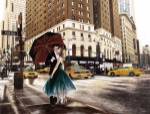 Kiss in Park Avenue by Pierre Benson