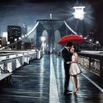Kissing on Brooklyn Bridge by Pierre Benson