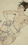 Kneeling Female Semi-Nude, 1917 by Egon Schiele