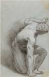 Kneeling Figure by Agostino Carracci