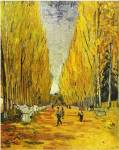 L'Allee des Alyscamps, Arles, 1888 by Vincent van Gogh