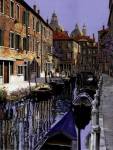 La Barche Sul Canale by Guido Borelli