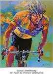 Lance Armstrong - 7X Tour de France Champion (19 x 28) by Malcolm Farley