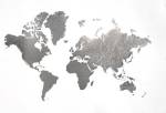 Large Silver Foil World Map - Metallic Foil by Jennifer Goldberger