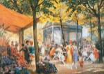 Le Marche aux Fleurs by Eugene Auguste Deully