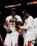 LeBron James & Dwyane Wade Celebrate after Game 7 of the 2013 NBA Finals