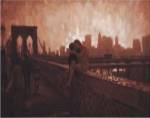 Les Amoureux de Brooklyn Bridge by Rob Hefferan