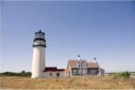 Lighthouse in a field, Cape Cod Lighthouse (Highland), North Truro, Massachusetts, USA