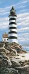 Lighthouse On Rocks by T.C. Chiu