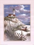 Lighthouse With Deserted Canoe by T.C. Chiu