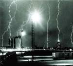 Lightning storm over Boston - 1967