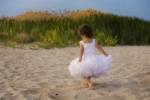 Little Girl In White Beach Dress by Tanya Hovey