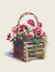 Log Cabin Pansy Basket by Mary Kay Krell