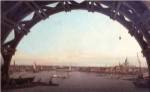 London seen through an arch of Westminster Bridge by Giovanni Antonio Canaletto