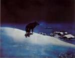 Lone Wolf, February by Alfred Von Kowalski-wierusz