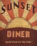Louise Max - Sunset Diner Size 16x20 by Louise Max