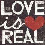 Love Is Real Grunge Square by michael mullen