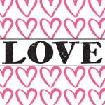 Love - Pink Sharpie by Louise Carey