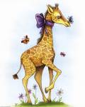 Lovely in Lavender Giraffe by Jennifer Nilsson