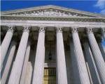 Low angle view of the U.S. Supreme Court, Washington, D.C., USA