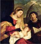 Madonna and Child with SS. Stephen, Jerome and Maurice by Titian