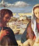 Madonna and Child with St.John the Baptist and a Saint by Giovanni Bellini