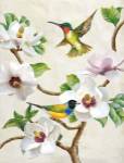 Magnolia and Birds by Terry Wang