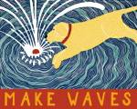 Make Waves Yellow Wbanner by Stephen Huneck
