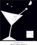 Mark Pulliam - Black and White Martini I Size 18x24 by Mark Pulliam