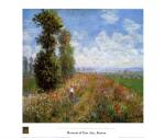 Meadow with Poplars by Claude Monet