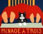 Menage A Trois Black Cat by Stephen Huneck