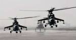 MI-35 attack helicopters from the Afghan National Army Air Corps