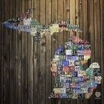 Michigan Counties License Plate by Design Turnpike