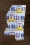 Mississippi License Plate Map by Design Turnpike