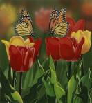 Monarchs And Tulips by William Vanderdasson