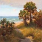 Moon and Palms by Mary Erickson