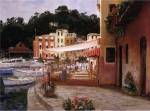 Morning Stroll - Portofino by George Bates