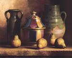 Moroccan Pottery with Pears by Loran Speck