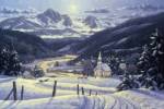 Mountain Village In Winter by Randy Van Beek