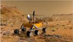 NASA's Mars Science Laboratory travels near a on Mars in this artist's concept