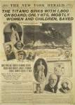 New York Herald front page about the Titanic Disaster