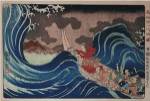 Nichiren Calms a Storm in Kakuda by Utagawa Kuniyoshi