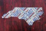 North Carolina License Plate Map by Design Turnpike